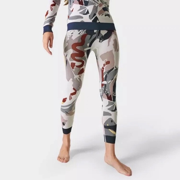 Sweaty Betty Thermal Leggings Base Layer White Mountain size medium - Picture 2 of 9